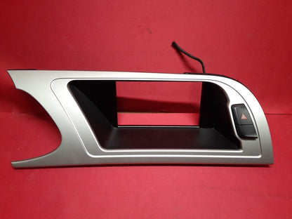 2009 - 2012 Audi A4 Quattro Center Dash Hazard Button Display Trim Bezel Silver