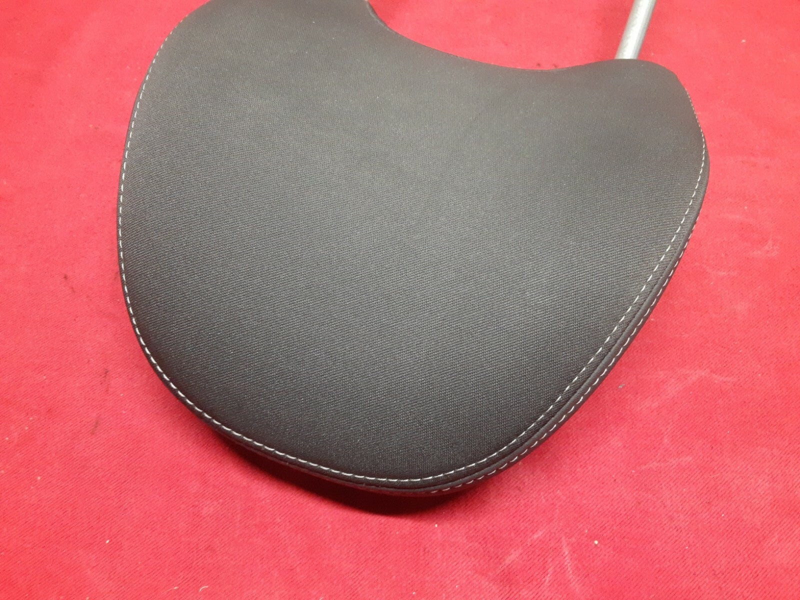 2006 2007 2008 Volvo S40 FRONT LEFT DRIVER Headrest Cloth Black Gray Stitch