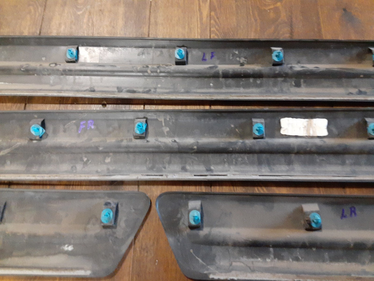 2005 2006 Jeep Grand Cherokee Exterior Door Molding Trim Strips Black FULL SET