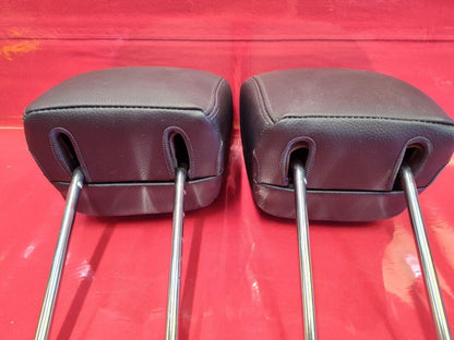 13-16 Hyundai Genesis Coupe FRONT Seat Headrest Left Right Set Black Leather