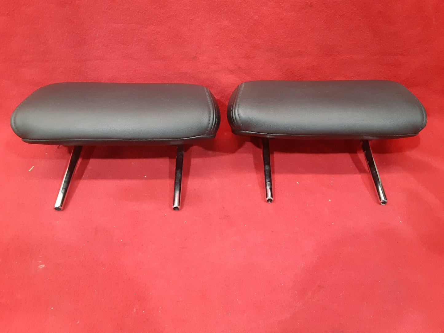 2004 - 2008 Nissan Maxima Leather Rear Left Right Headrest Set Black