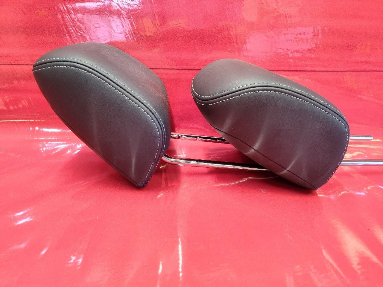 2015-2019 Subaru Legacy & Outback FRONT Seat Headrest Set Black Leather