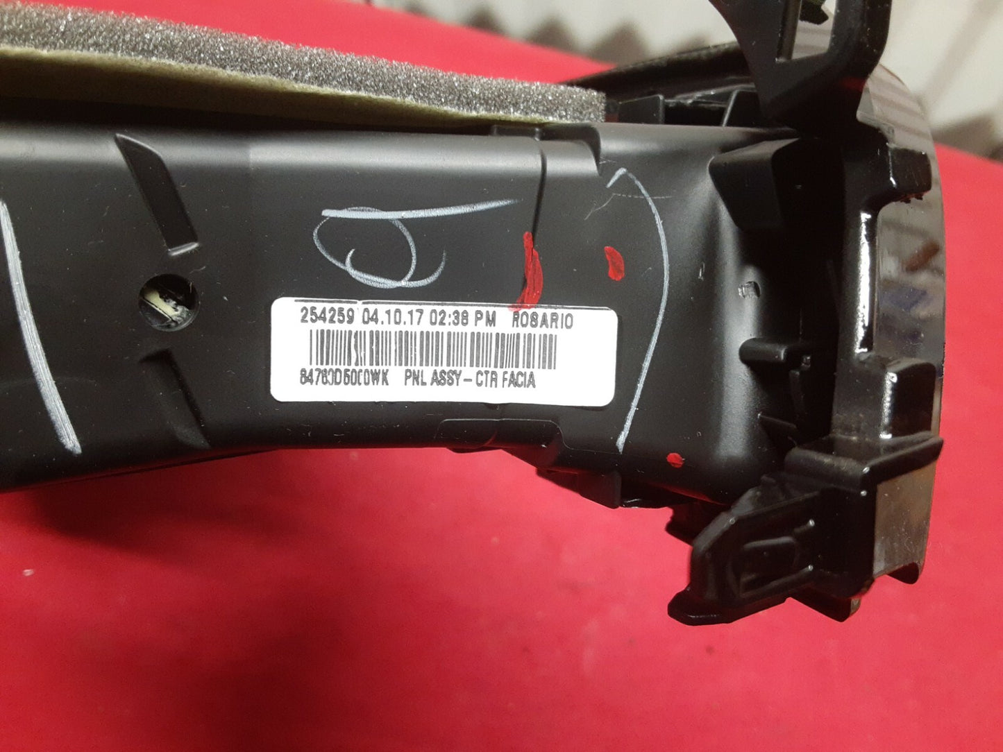 2016 2017 2018 2019 2020 Kia Optima Center Dash Hazard Light Vent Grille Bezel