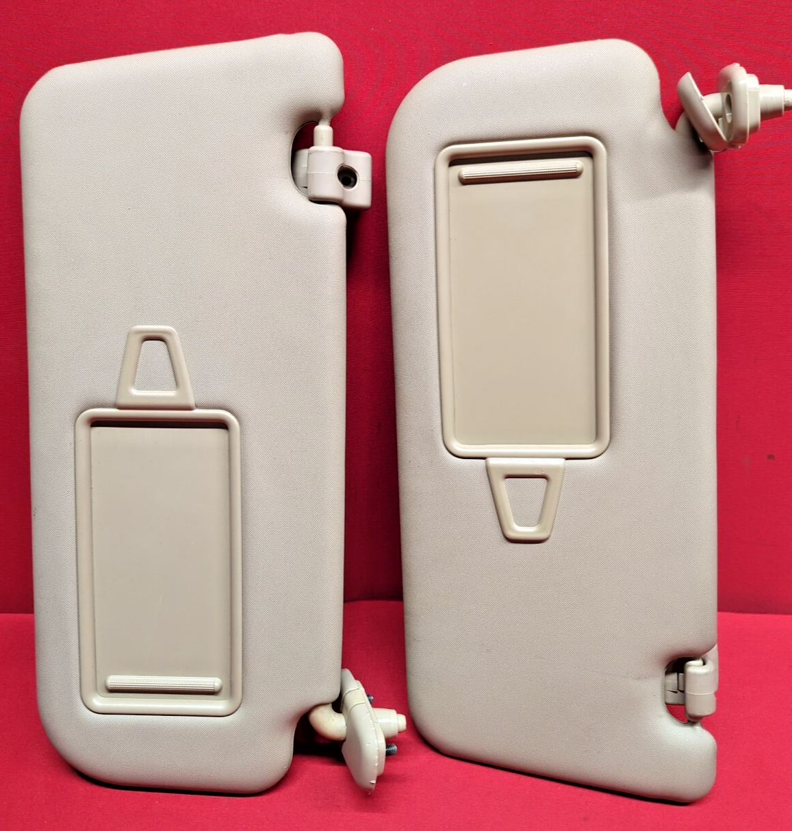 2011 - 2013 Kia Sorento LEFT & RIGHT Sun Visor Shade SET Beige w/ Sunroof Option