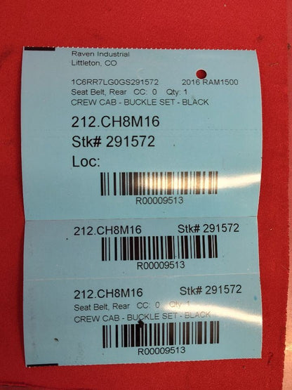 2013-2019 Dodge Ram REAR 2nd SECOND Row Middle Center Seat Belt Dual Buckle