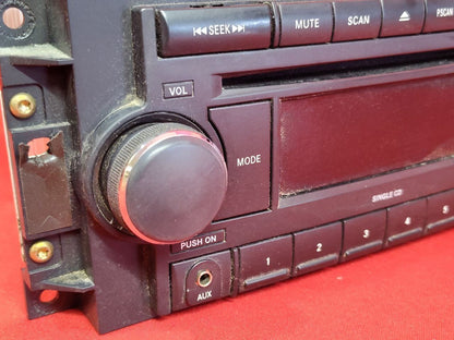 2006-2009 Jeep Dodge AM/FM Radio w/ Single CD + AUX Auxiliary Port