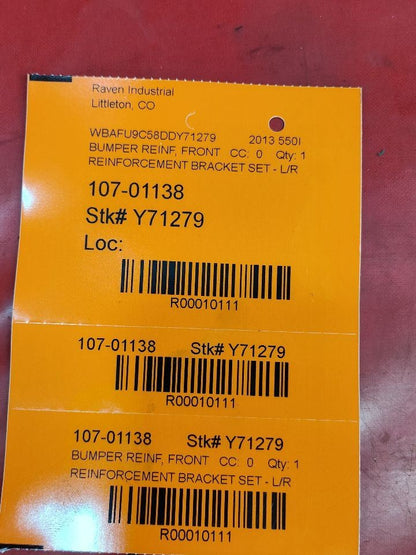 2010-2016 BMW 528i 535d 535i 550i Front Bumper Reinforcement Bar BRACETS Set