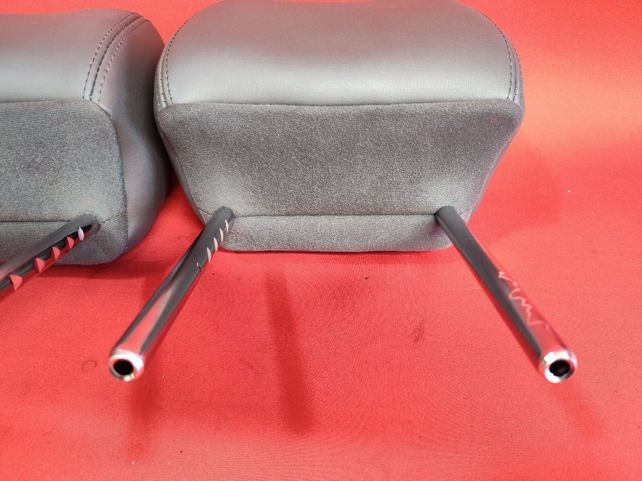 2013-2016 Chevy Spark FRONT Seat Left Right Headrest Set PVC Leather Dark Pewter