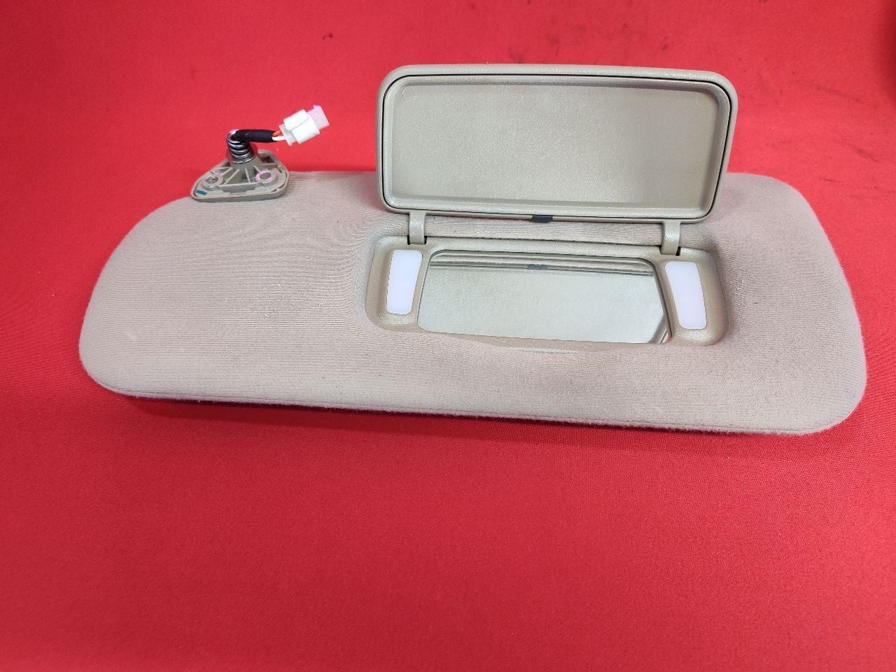 2000-2003 Nissan Maxima Sun Visor Shade Set Beige Cloth Set w/ Clips + Homelink