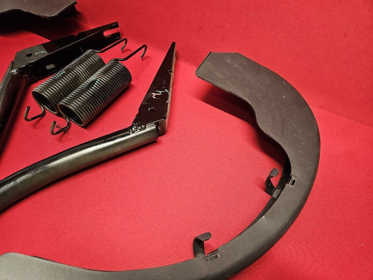 2008-2014 Mercedes C-Class SEDAN Trunk Deck Lid Hinge Spring Cover Set 040 Black