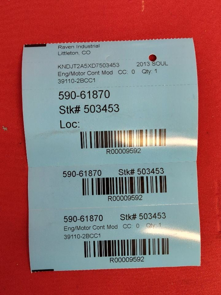 2013 Kia Soul 1.6L Engine Control Module ECM ECU Auto Trans + ISG Starter