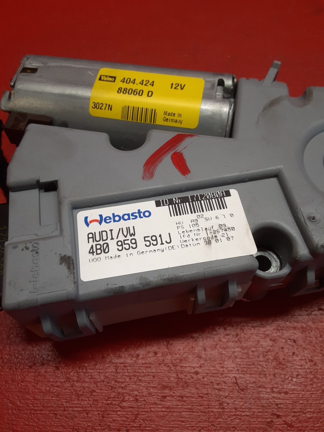 1996-2011 Audi A4 Quattro S4 RS4 Power Sunroof Motor OEM 4B0-959-591-J
