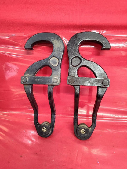2009-2024 Dodge Ram 1500 Front Bumper Recovery Tow Hook Left Right Set Black 