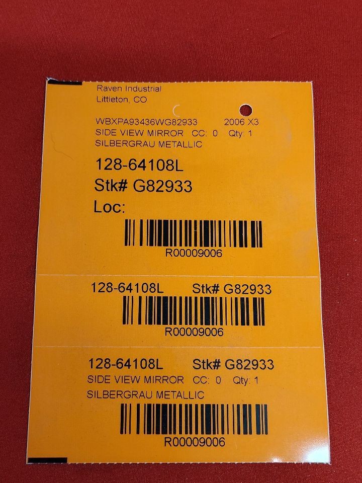 2004-2006 BMW X3 Left Driver Door Mirror Memory Heat Manual Fold WA08 Silbergrau