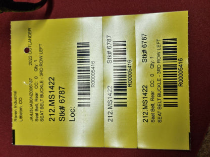 2022-2024 Mitsubishi Outlander 3rd THIRD Row LEFT or RIGHT Seat Belt Buckle