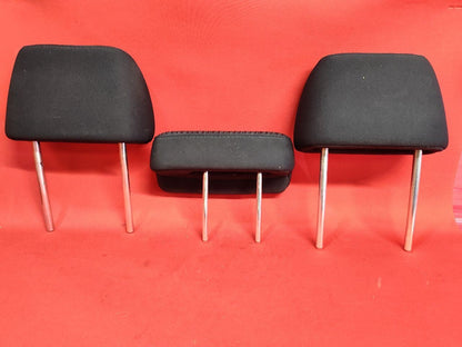 2010-2012 Subaru Outback / Legacy REAR Seat Headrest Set Black Patterned Cloth