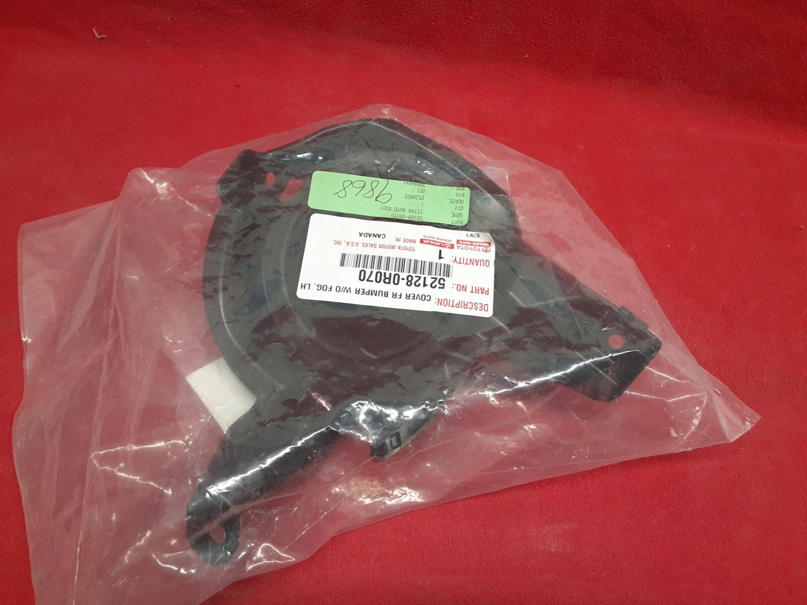 2013 2014 2015 Toyota Rav4 Rav-4 FRONT LEFT Bumper Insert Spacer 52128-0R070