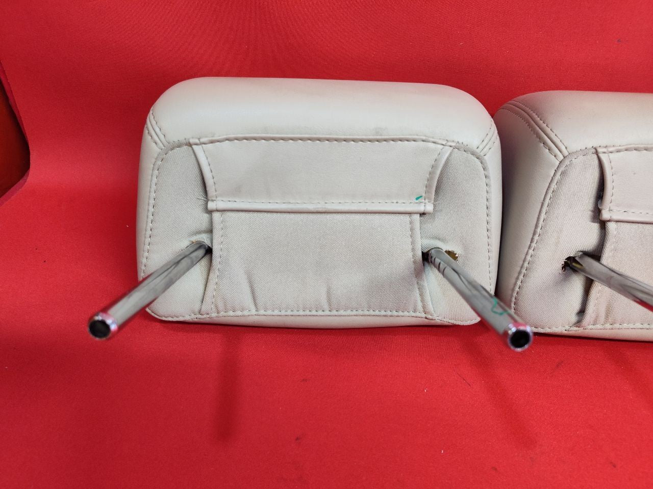 2011-2014 Chrysler 300 Front Left Right Seat Headrest Tan Frost Beige Leather