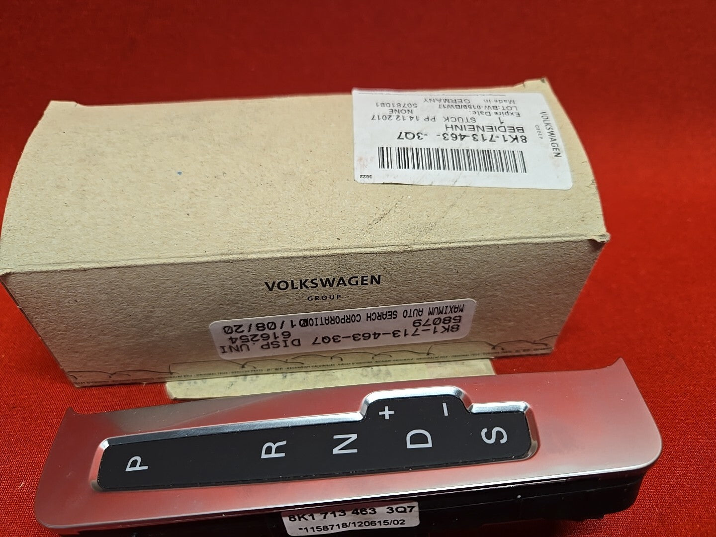 2008 - 2012 OEM Audi Gear Shifter Indicator Auto Transmission PRND+-S Config.