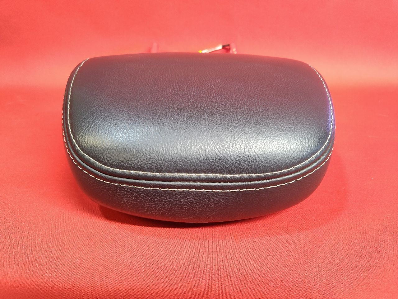 2010-2012 Jeep Liberty FRONT Seat Headrest Dark Slate Leather WHITE STITCHING