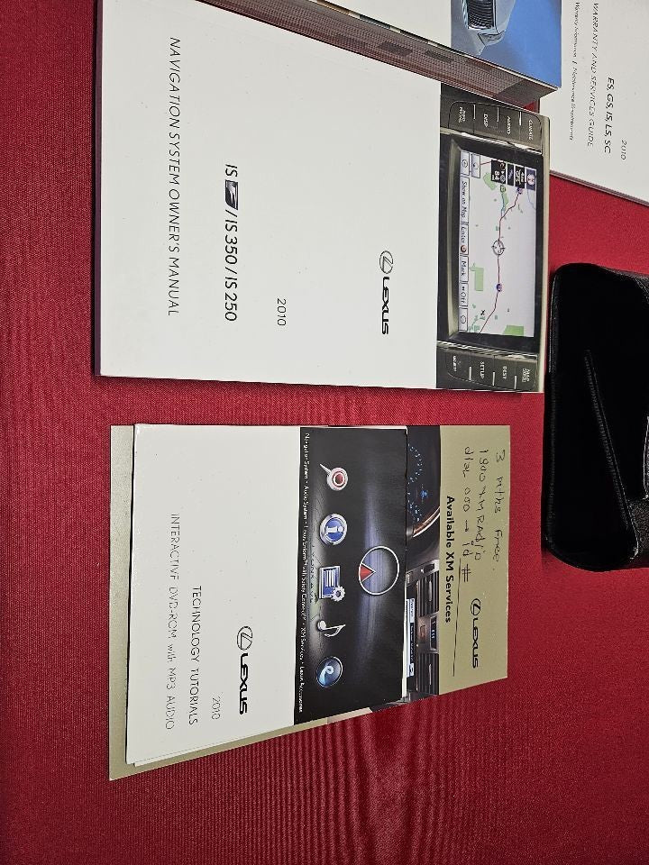 2010 Lexus IS250 Base Model 2.5L V6 A/T Owner's Manual Information Set w/ Case