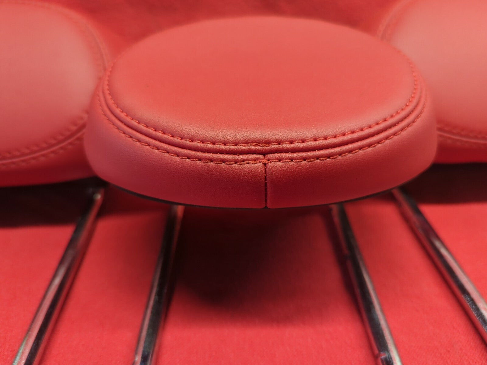 2016 Fiat 500x EASY Red Leather REAR Left/ Right/ Center Headrest Head Rest SET