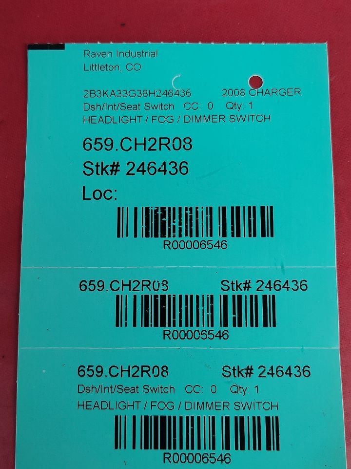 2005-2010 Mopar Dodge Chrysler Headlight Lamp Switch Rheostat Dimmer w/ PUSH FOG