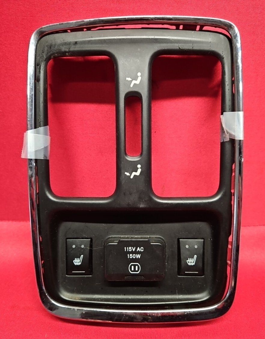 2011 - 2013 Jeep Grand Cherokee Center Console REAR 115V Heated Seat Switch Trim