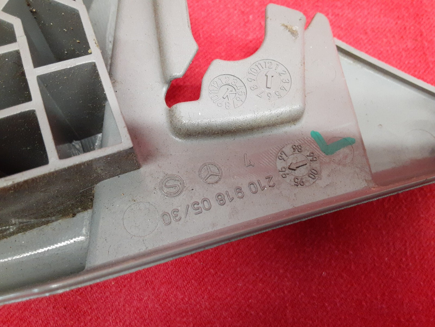 1994 - 2003 Mercedes Benz LEFT DRIVER Seat Guide Cover Bezel Grey 2109180530