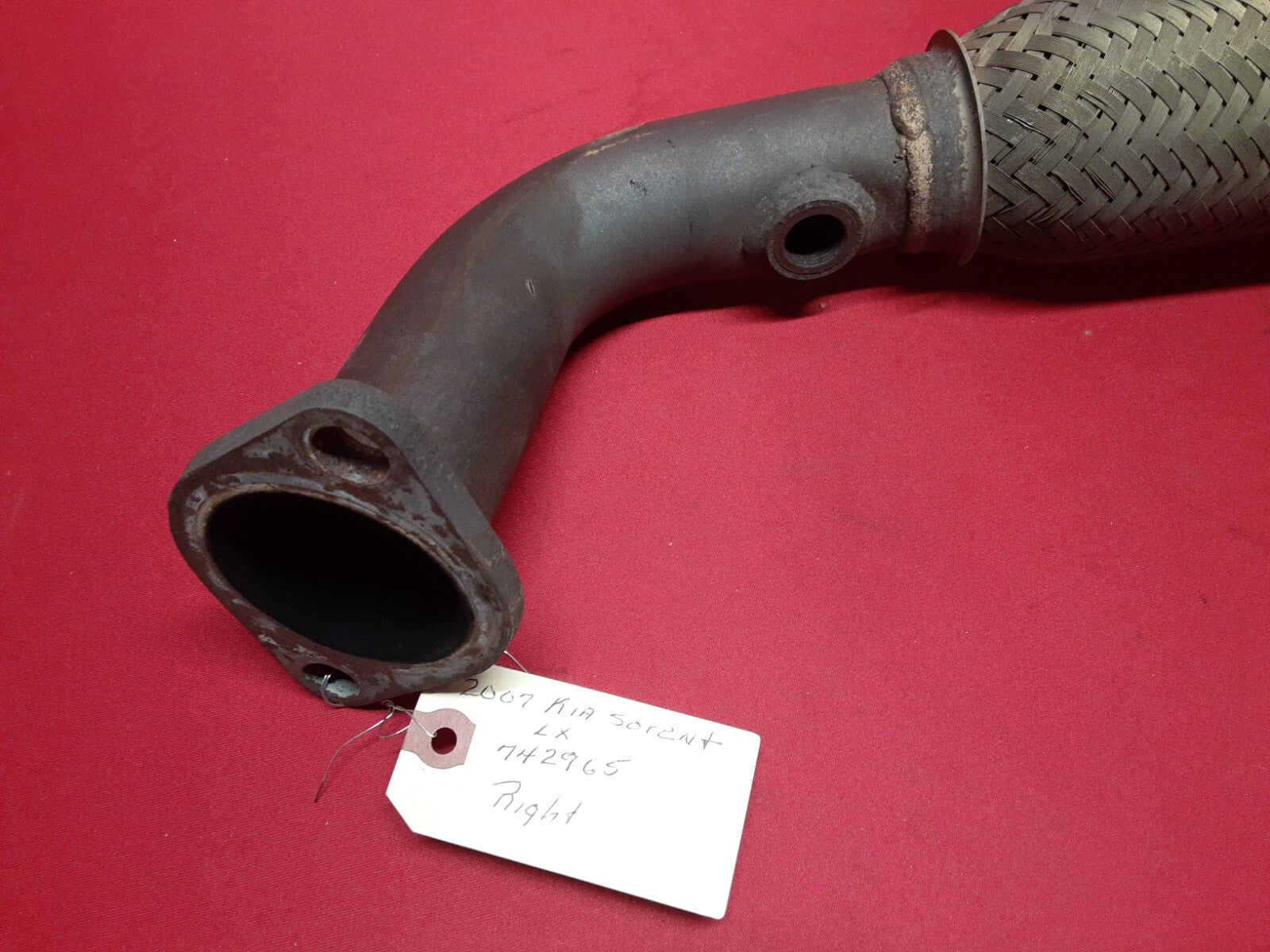 2007 - 2009 Kia Sorento V6 FRONT RIGHT Intermediate Flex Pipe OEM    28610-3E060