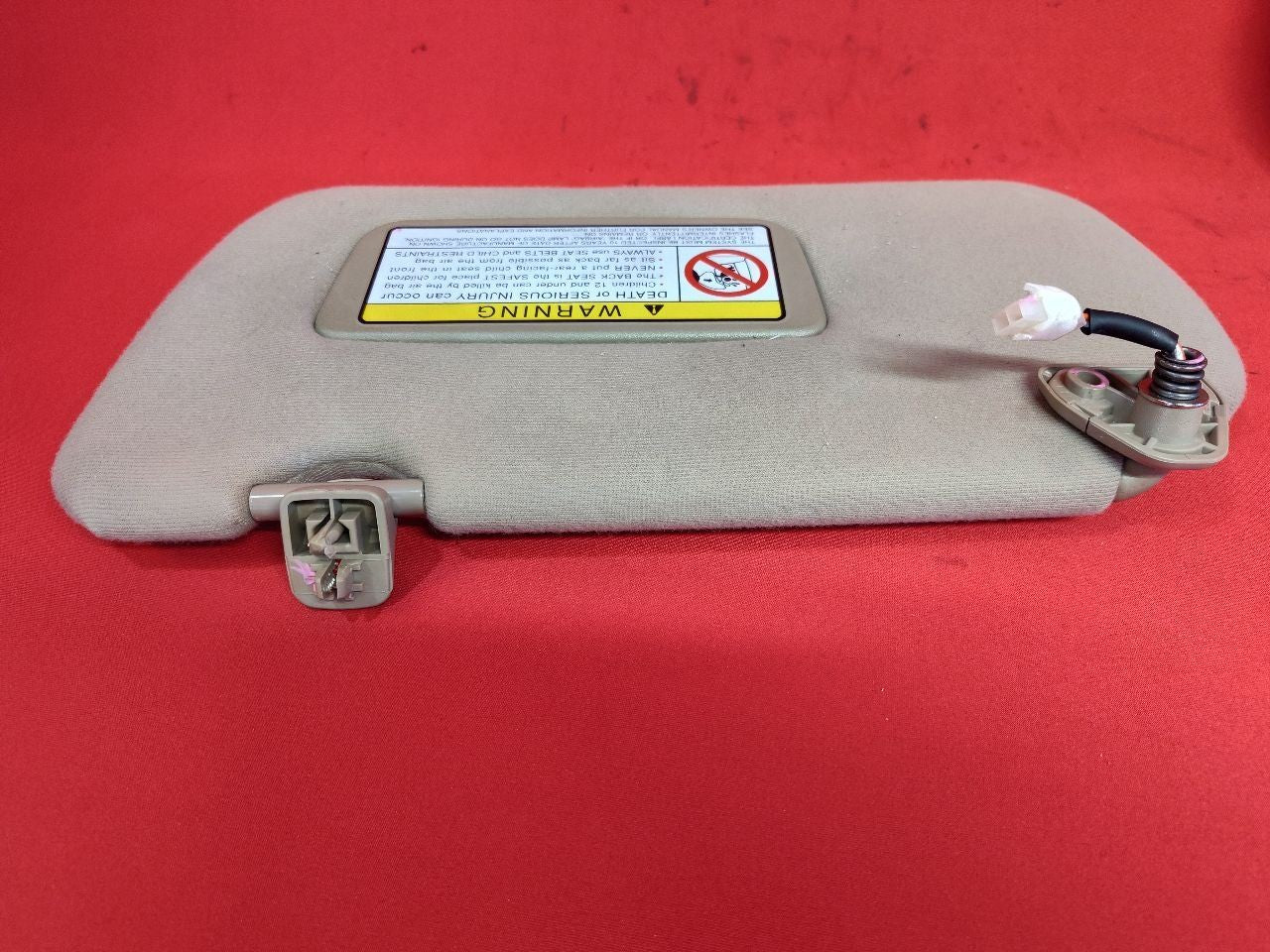 2000-2003 Nissan Maxima Sun Visor Shade Set Beige Cloth Set w/ Clips + Homelink
