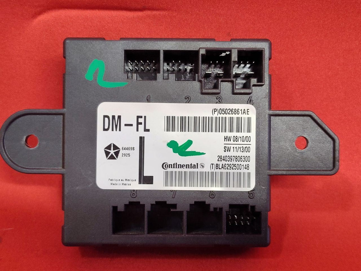 2007-2020 Chrysler Dodge Jeep FRONT LEFT DRIVER Door Control Module 05026861AE