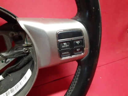 2011 - 2013 Jeep Grand Cherokee Black Leather Steering Wheel w/ Cruise