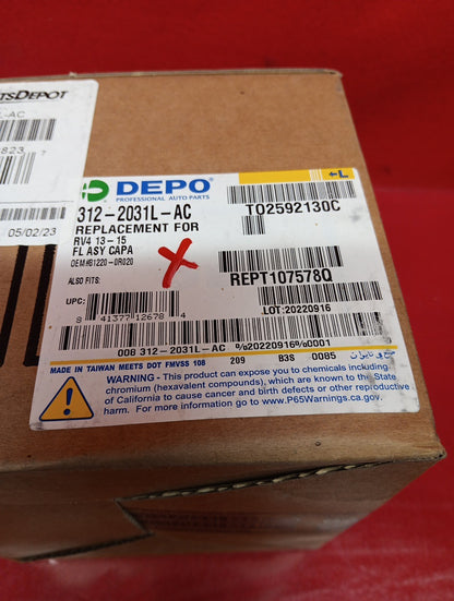 DEPO Front Left Driver Foglight Lamp for 2013 2014 2015 Toyota Rav4 CAPA