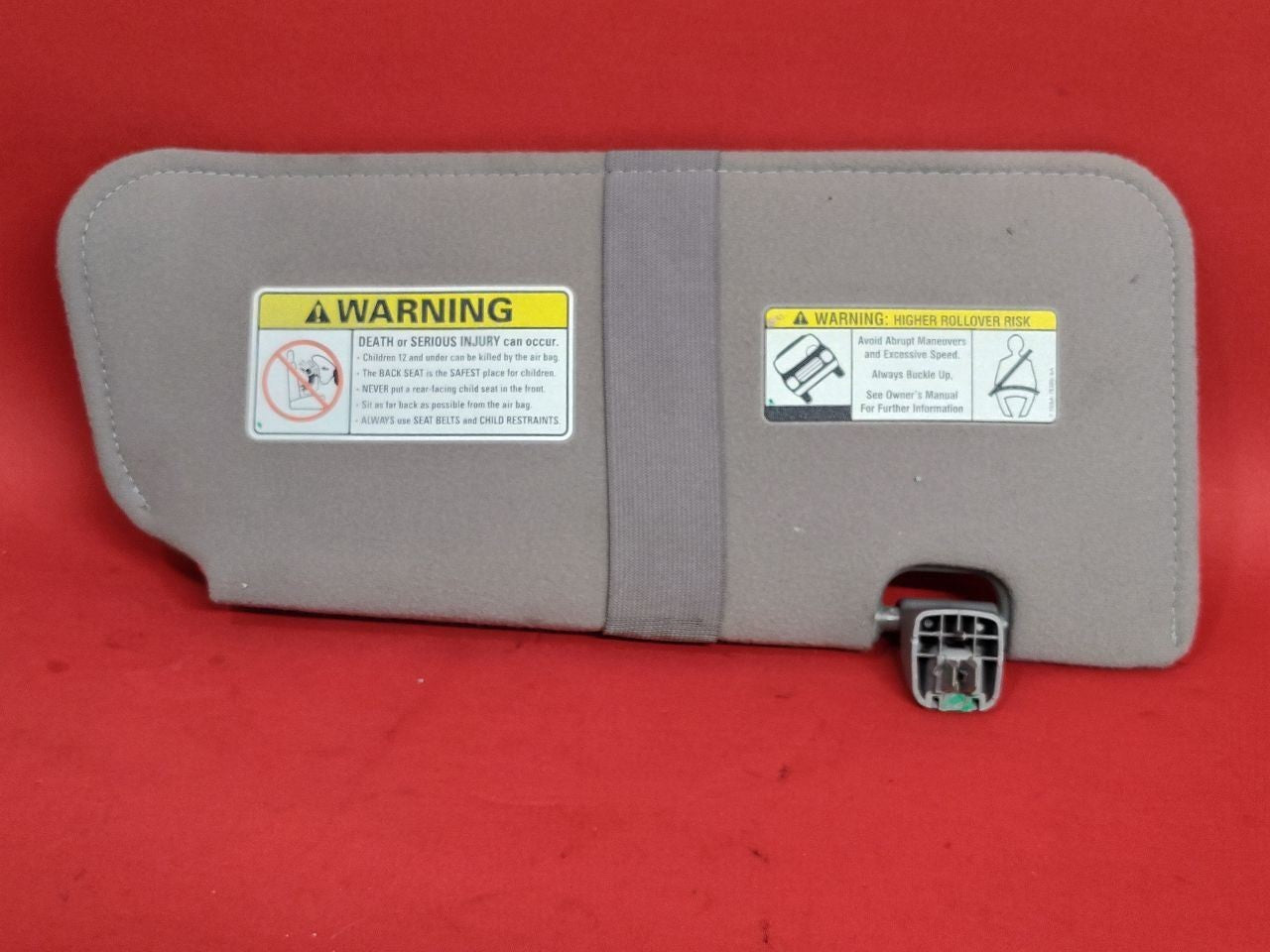 2001-2004 Mazda Tribute FRONT LEFT DRIVER Sun Visor Shade Graphite Grey Cloth