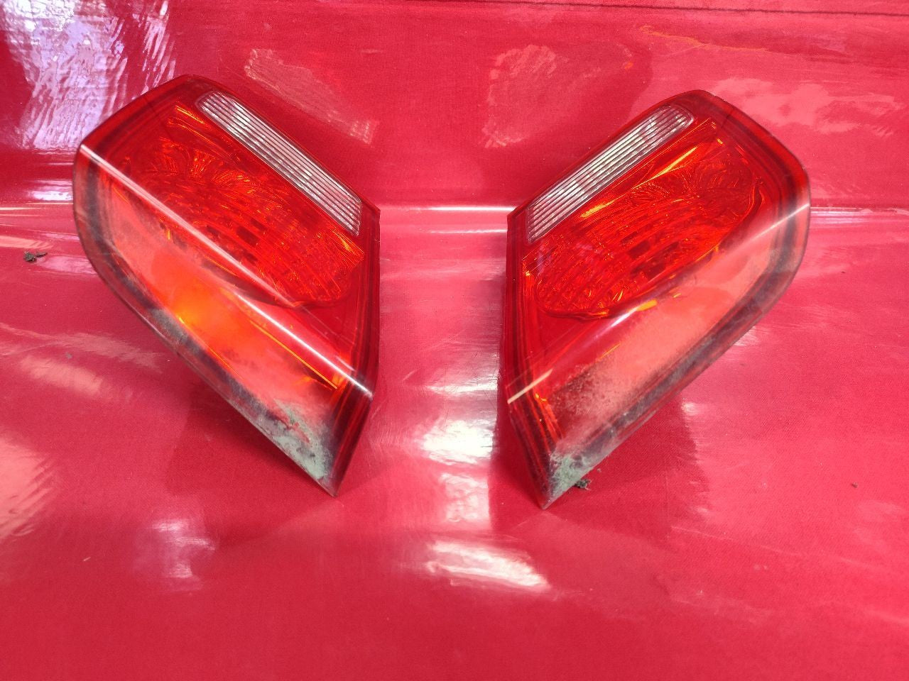 01-02 Honda Civic Coupe Deck Trunk Mounted Tail Light Lamps SET w/ Bulbs