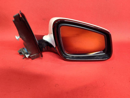 2011-2013 BMW 528i 535i 550i Right Passenger Door Mirror Alpine White BAD GLASS