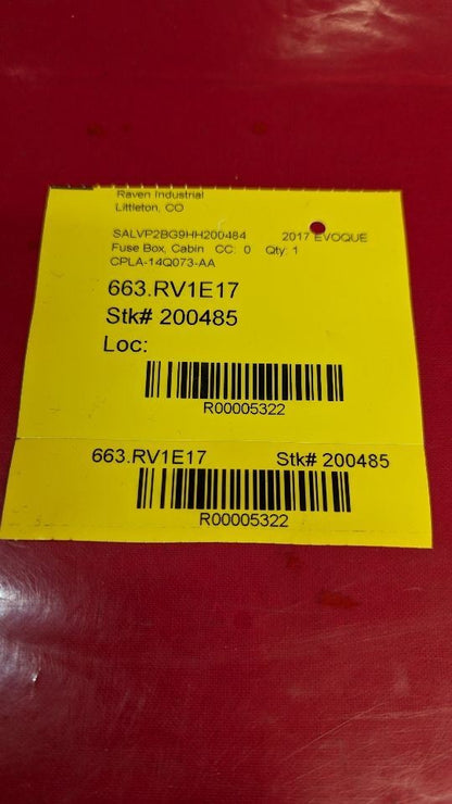 2012-2022 Land Rover Range Rover Interior Cabin Luggage Compartment Fuse Box