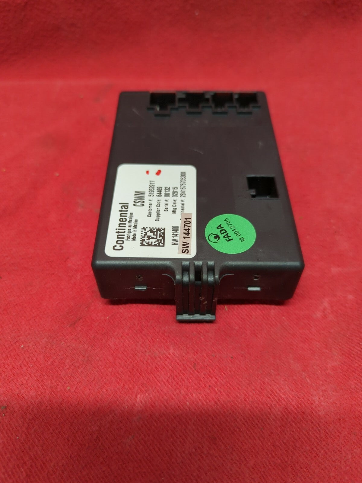 2016 Fiat 500X Heated Seat Control Module Unit 51952917 / 2841676705300