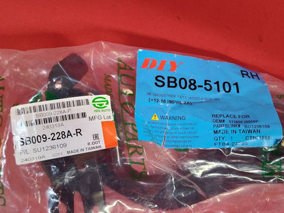 YESAUTO Right Left Hood Hinge SET Black for 12-16 Subaru Impreza 12-17 Crosstrek