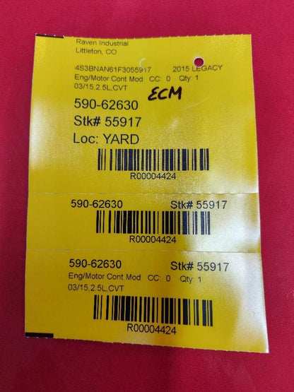 2015 Subaru Legacy & Outback 2.5L H4 CVT A/T Engine Control Module ECM ECU