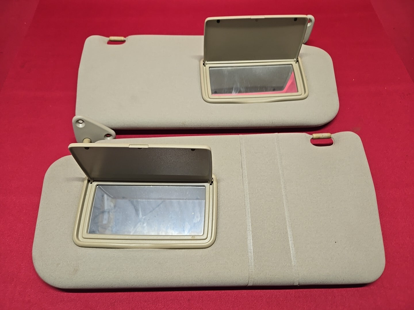 2001 - 2005 Mitsubishi Montero LEFT & RIGHT Sunvisor Shade SET Beige Basic Vinyl