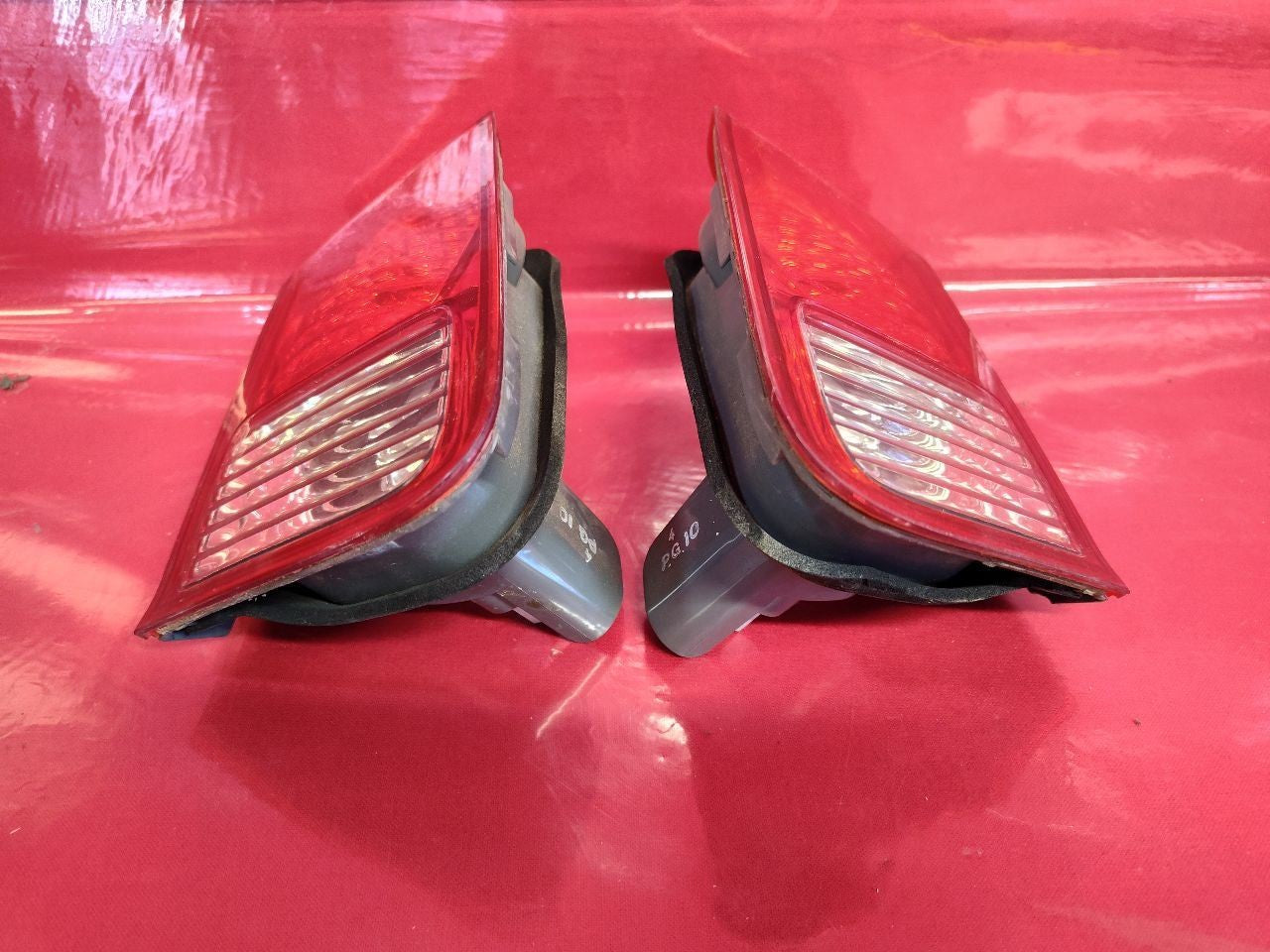 01-02 Honda Civic Coupe Deck Trunk Mounted Tail Light Lamps SET w/ Bulbs