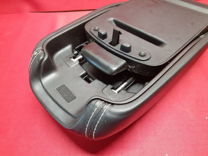 2013 2014 Dodge Dart Center Console Armrest Lid Leather White Stitch w/ SLIDE