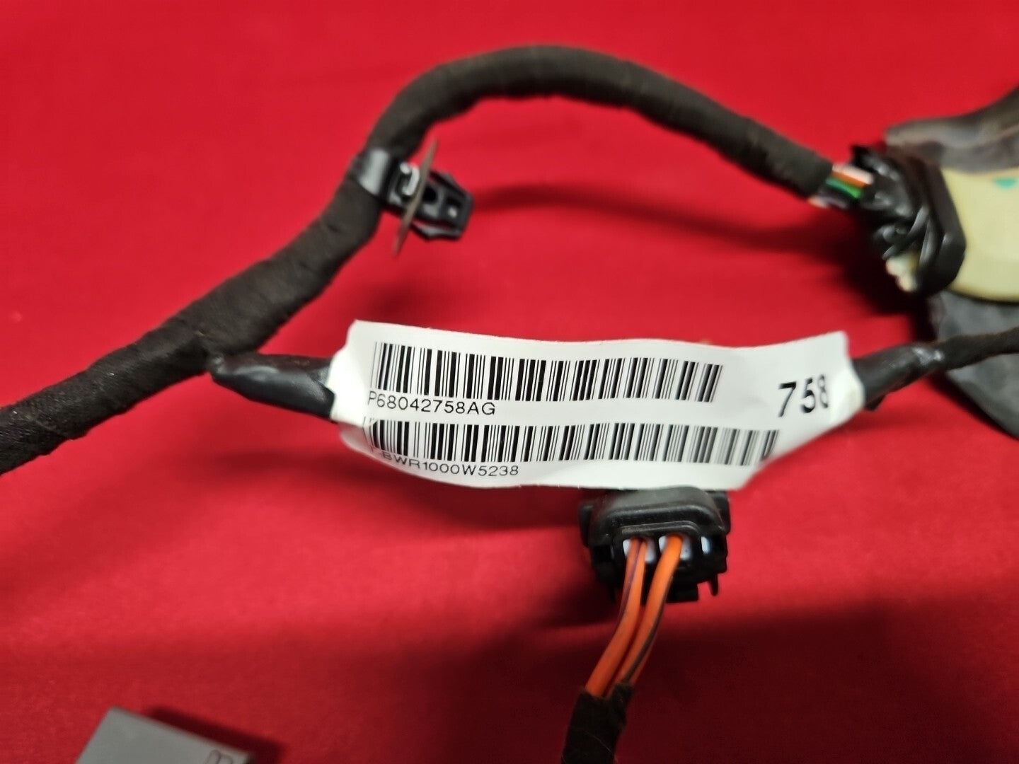 2011 - 2013 Jeep Grand Cherokee RIGHT REAR PASSENGER Door Jumper Wiring Harness