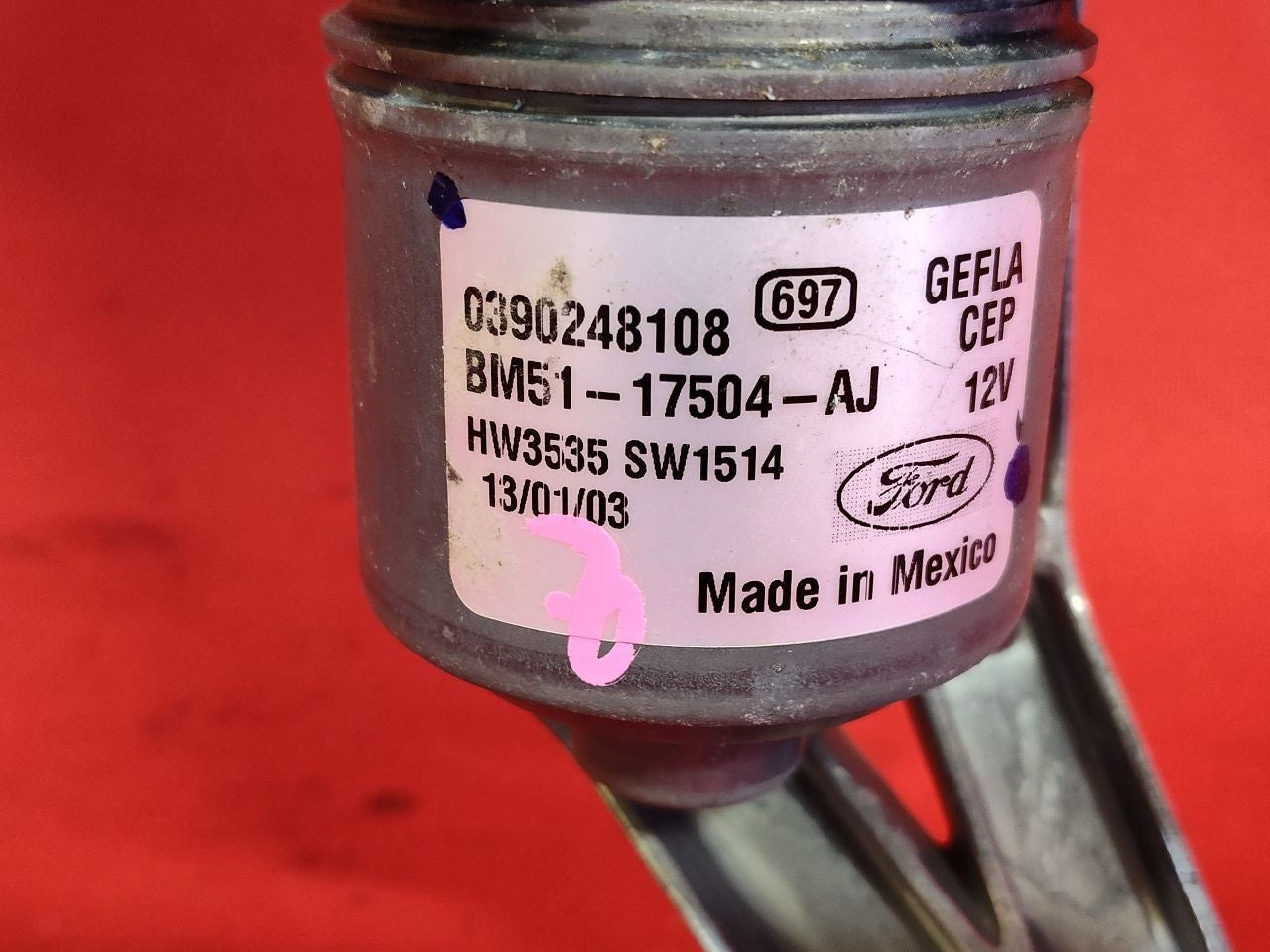 2012-2018 Ford Focus FRONT LEFT DRIVER Windshield Wiper Motor w/ Bracket 51k
