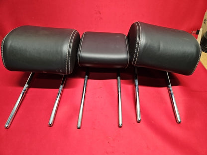 2010 - 2013 Land Range Rover Sport REAR Headrest SET Black Satin Style Leather