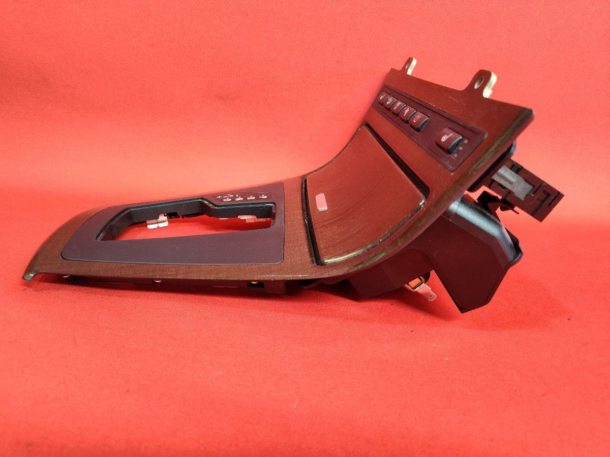 2004-2006 BMW X3 Center Console A/T Shifter Trim Bezel Maronan Dunkel Woodgrain