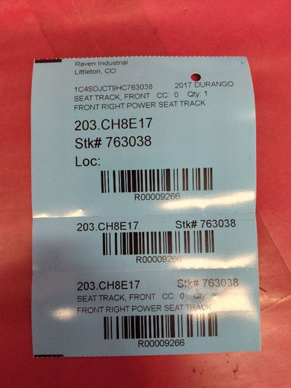 2014-2020 Durango 14-22 Grand Cherokee FRONT RIGHT PASSENGER Power Seat Track