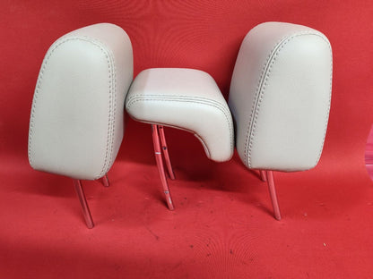 2012-2014 Ford Focus REAR Left Right Center Seat Headrests Medium Stone LEATHER